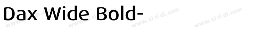 Dax Wide Bold字体转换